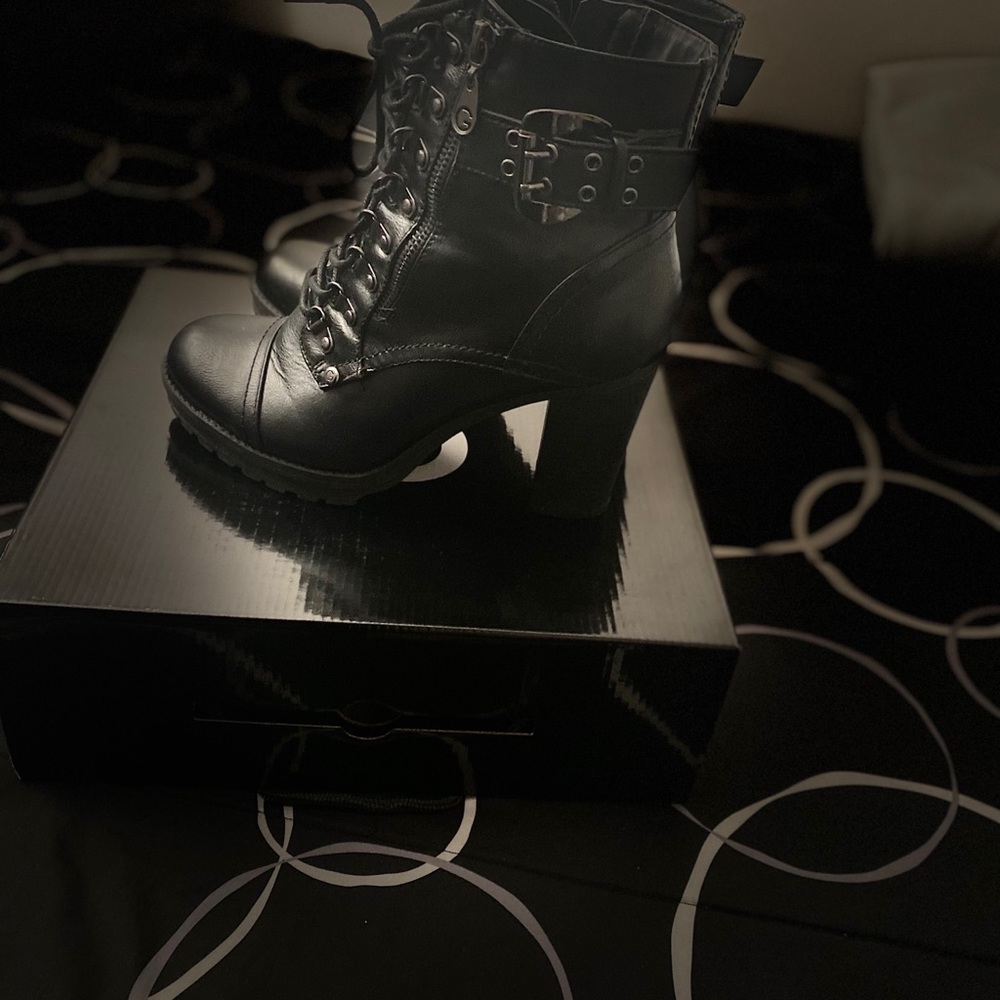 Black High Heel Booties by Guess